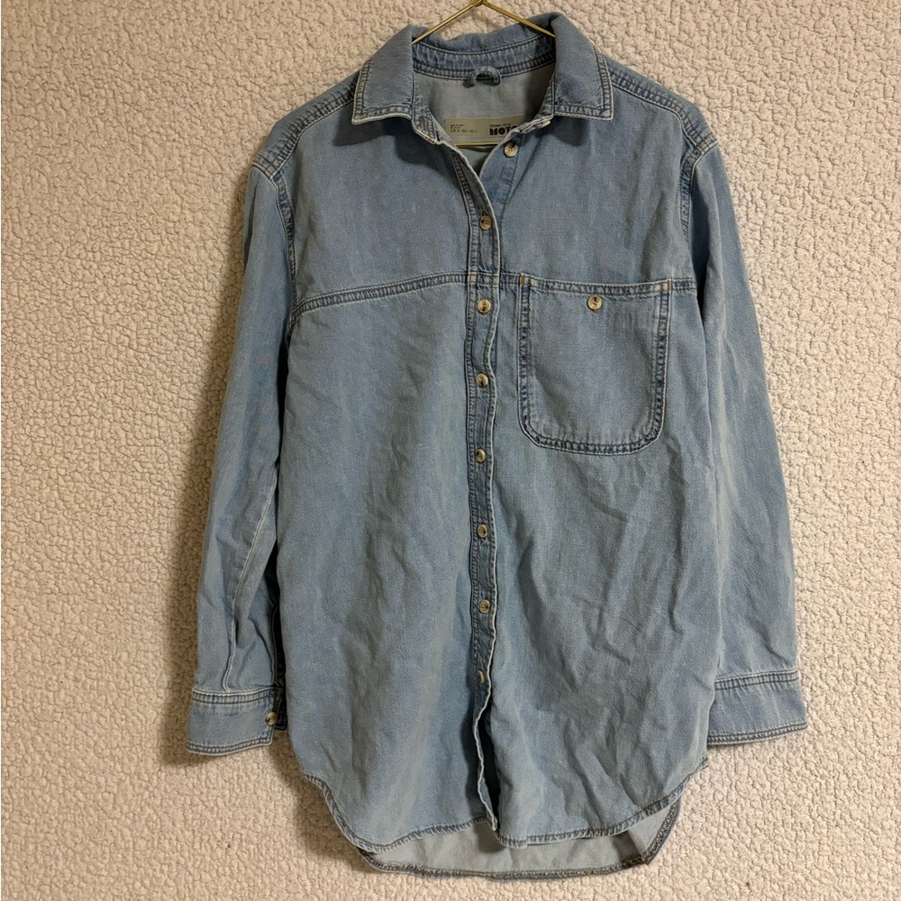 🩷Topshop Moto Button Down